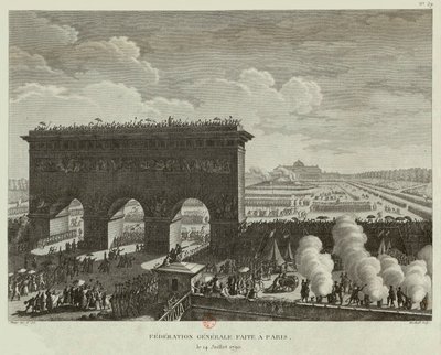 Algemene Federatie gehouden in Parijs op 14 juli 1790 door Pierre Gabriel Berthault