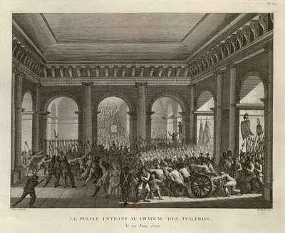 De mensen die het Tuilerieënpaleis binnengaan door Pierre Gabriel Berthault