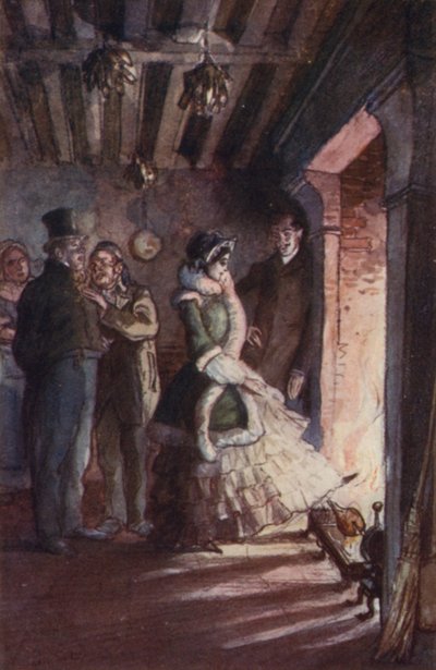 Madame Bovary ging de keuken in en liep naar de open haard door Pierre Georges Jeanniot