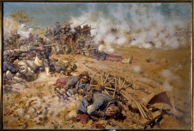 Oorlog van 1870: Lijn van vuur bij de slag om Rezonville, 16 augustus door Pierre Georges Jeanniot