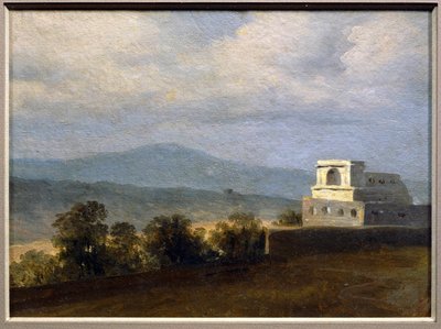 i€ la villa Borghèse: het paviljoen - Pavillon op het domein van de Villa Borghèse ... door Pierre Henri de Valenciennes