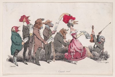 Vocaal Concert uit Metamorfosen van de Dag, 1829 door Pierre Langlumé