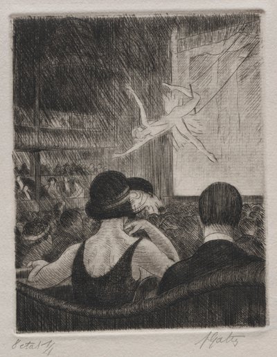 Acrobaat in de Music Hall door Pierre Louis Gatier