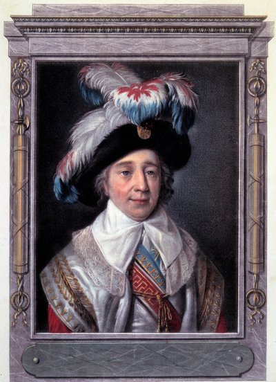 Franse Revolutie: Portret van Paul de Barras (1755-1829), Franse politicus. Gravure door Alix Pierre Michel (1762 - 1817) door Pierre Michel Alix
