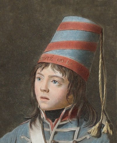 Joseph Bara (1779-1793) - Joseph Bara of Barra is een heldenkind van de Franse Revolutie die in Vendee voor de Republiek vocht. Gravure door Pierre Michel Alix door Pierre Michel Alix