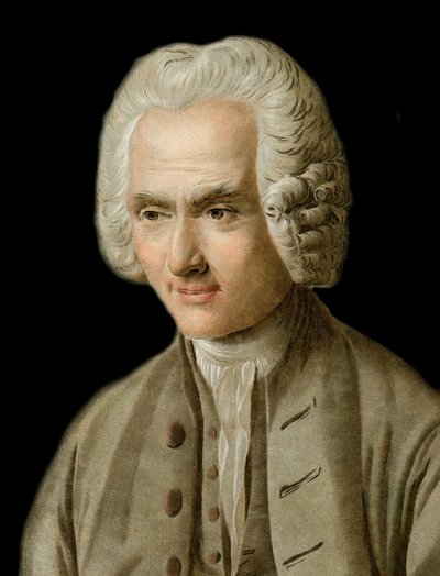 Portret van Jean-Jacques Rousseau (gravure door Pierre Michel Alix) door Pierre Michel Alix