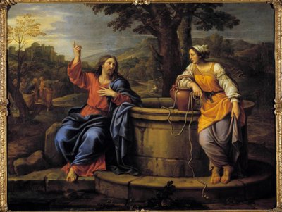 Jezus en de Samaritaan door Pierre Mignard