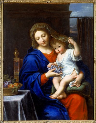 De Maagd heeft de tros. Schilderij door Pierre Mignard (1612-1695) 1640 door Pierre Mignard