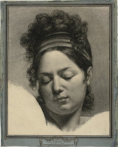 Hoofd van een vrouw door Pierre Paul Prud
