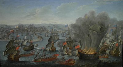 StrijdNavalDePalermo16760602PierrePuget1677 door Pierre Puget