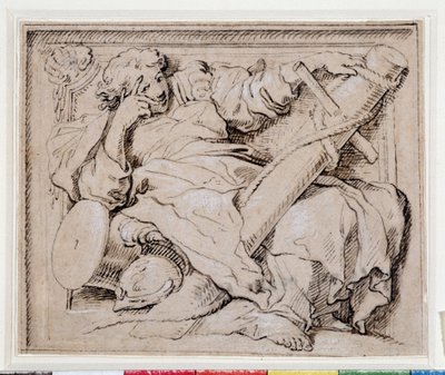 Laag reliëf project voor het baldakijn van de kerk van Santa Maria Assunta di Carignano, voorstellende Esperance door Pierre Puget
