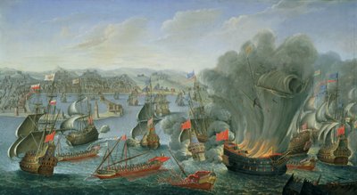 Zeeslag met de Spaanse Vloot door Pierre Puget