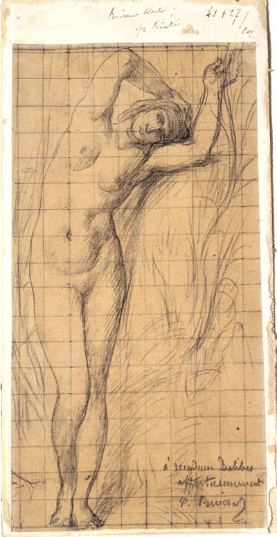 Studie für die Figur von "La Saône" door Pierre Puvis de Chavannes