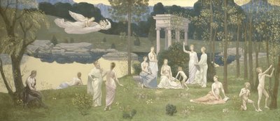 Het Heilige Bos, Geliefd door de Kunsten en de Muzen, 1884-1889 door Pierre Puvis de Chavannes