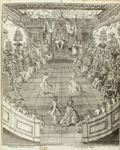 Illustratie uit Le Maître à danser door Pierre Rameau
