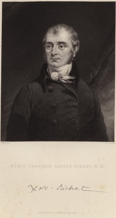 Portret van Marie Francois Xavier Bichat door Pierre Roch Vigneron