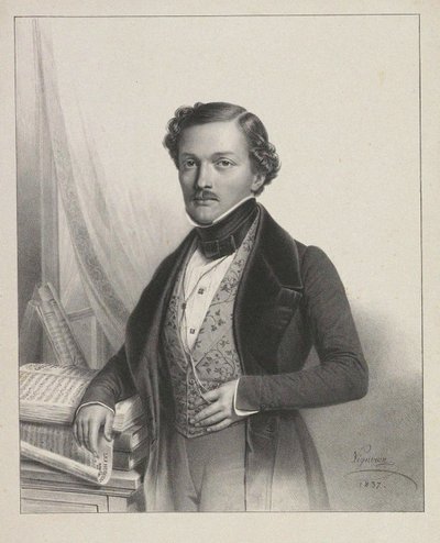 Portret van de zanger Gilbert-Louis Duprez 1806-1896, 1837 door Pierre Roch Vigneron