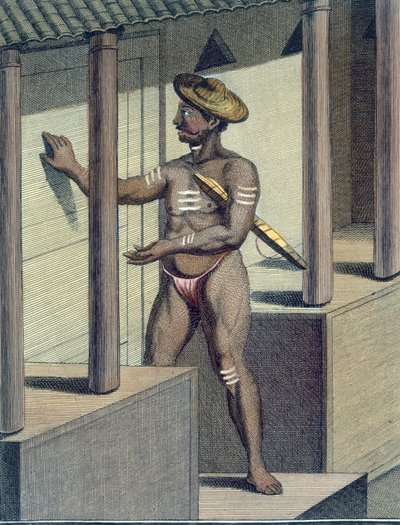 Carépatré Pandaron (religieuze toegewijde gezworen tot stilte), gegraveerd door Poisson, uit 