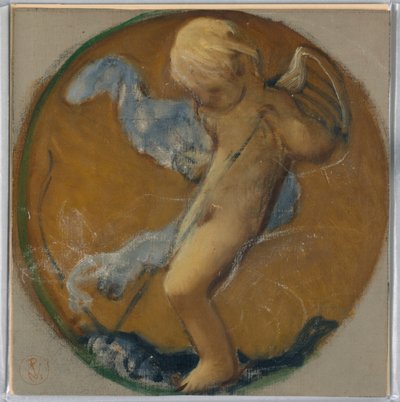 Studie voor Rondel met Putto door Pierre Victor Galland