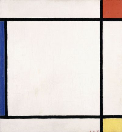 Compositie III met Rood, Geel en Blauw door Piet Mondrian