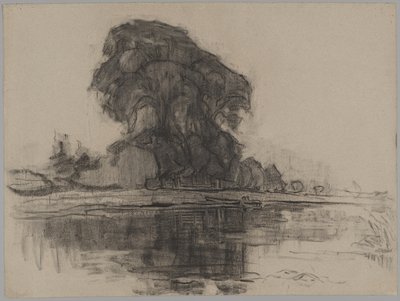 Boerderij Landzicht: Samenstellingsstudie door Piet Mondrian
