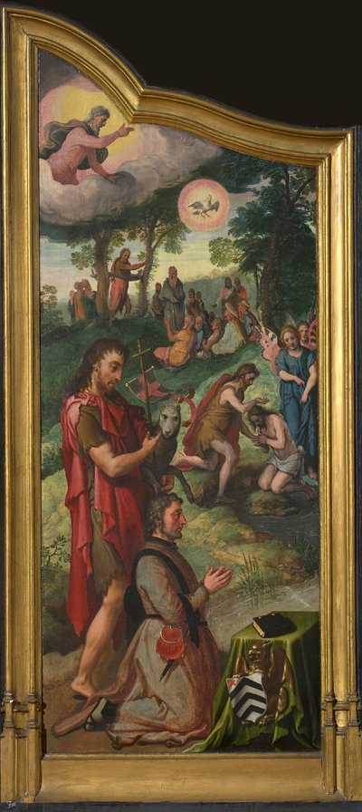 Jan van der Biest Drieluik linker paneel door Pieter Aertsen
