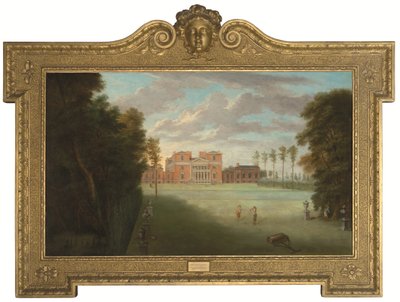 Gezicht op Tottenham Park, Wiltshire (olieverf op doek) door Pieter Andreas Rysbrack