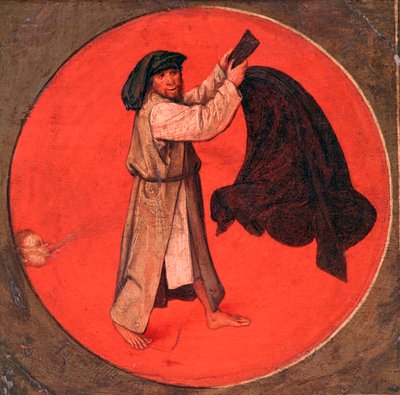 Hij schudt zijn jas uit volgens de wind, ca. 1558-1560 door Pieter Bruegel the Elder