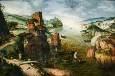 Christus en apostelen bij het Meer van Galilea door Pieter Brueghel the Elder