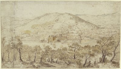Zuidelijk heuvellandschap met kloostergebouwen door Pieter Brueghel the Elder