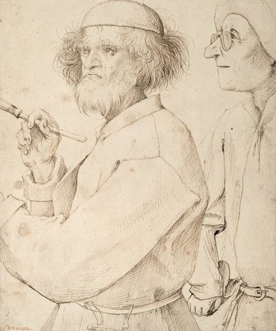 De schilder en de koper door Pieter Brueghel the Elder