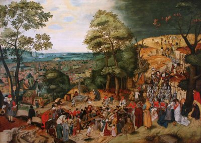 Christus draagt het kruis door Pieter Brueghel the Younger