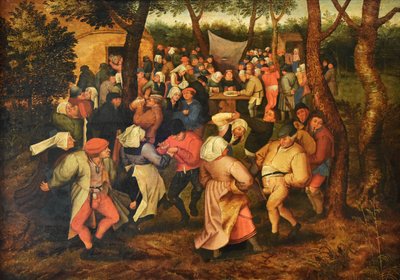 Dutch: Boerenbruiloft Peasant Wedding Dance door Pieter Brueghel the Younger