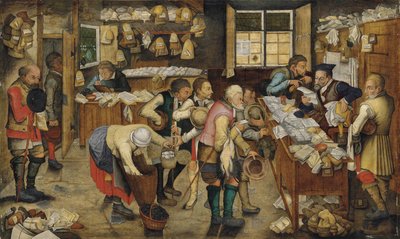 De betaling van de tienden (De landsadvocaat) door Pieter Brueghel the Younger