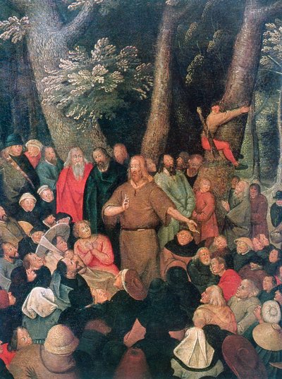 De preek van Johannes de Doper (detail) door Pieter Brueghel the Younger