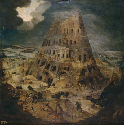 De Toren van Babel, ca. 1595 door Pieter Brueghel the Younger