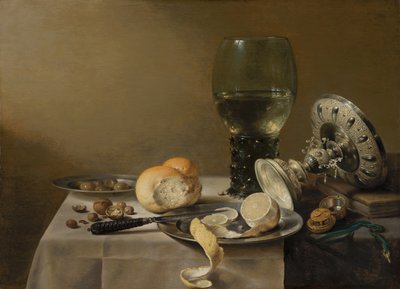 Stilleven met Tazza door Pieter Claesz