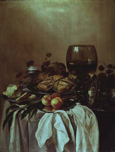 Stilleven met een Krab door Pieter Claesz