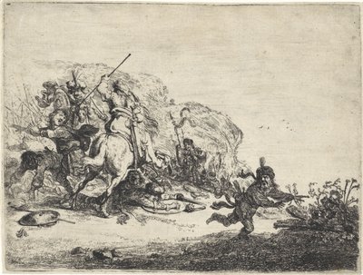 Ruitergevecht door Pieter Cornelisz. Verbeeck