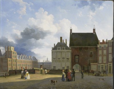 De Gevangenpoort en de Plaats, Den Haag door Pieter Daniel van der Burgh