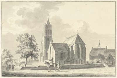 Kerk en stadhuis te Heukelom door Pieter Jan van Liender
