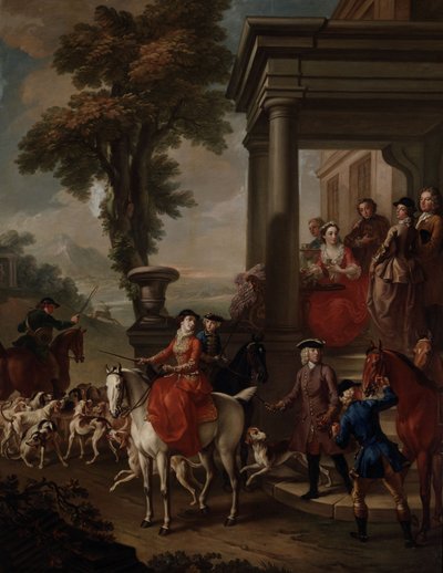 De ontmoeting, ca.1743 (olieverf op doek) door Pieter Jan van Reysschoot
