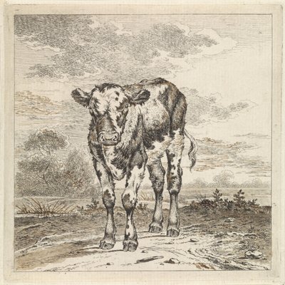 Landschap met kalf door Pieter Janson