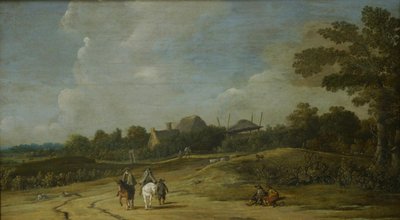 Landschap met Ruiters op een Zandweg door Pieter Jansz. Post