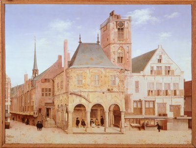 Oude stadhuis in Amsterdam door Pieter Saenredam, Nederland door Pieter Jansz Saenredam