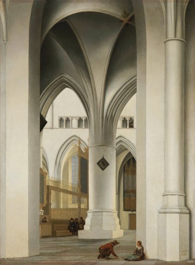 Koor van de Sint-Bavokerk in Haarlem door Pieter Jansz Saenredam