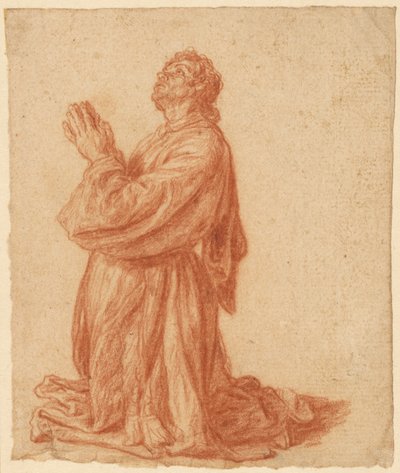Studie eines knienden Mannes door Pieter Lastman