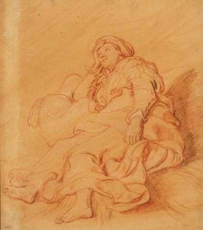 Studie van de figuur van Rachel, ca. 1621 door Pieter Lastman