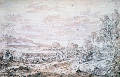 Landschap met maaiers door Pieter Molijn