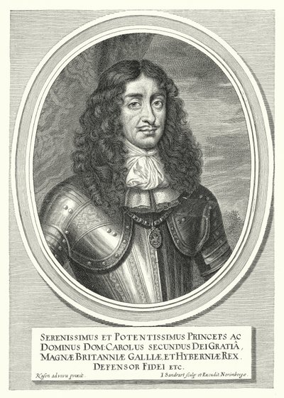 Karel II, koning van Engeland, Schotland en Ierland door Pieter Nason